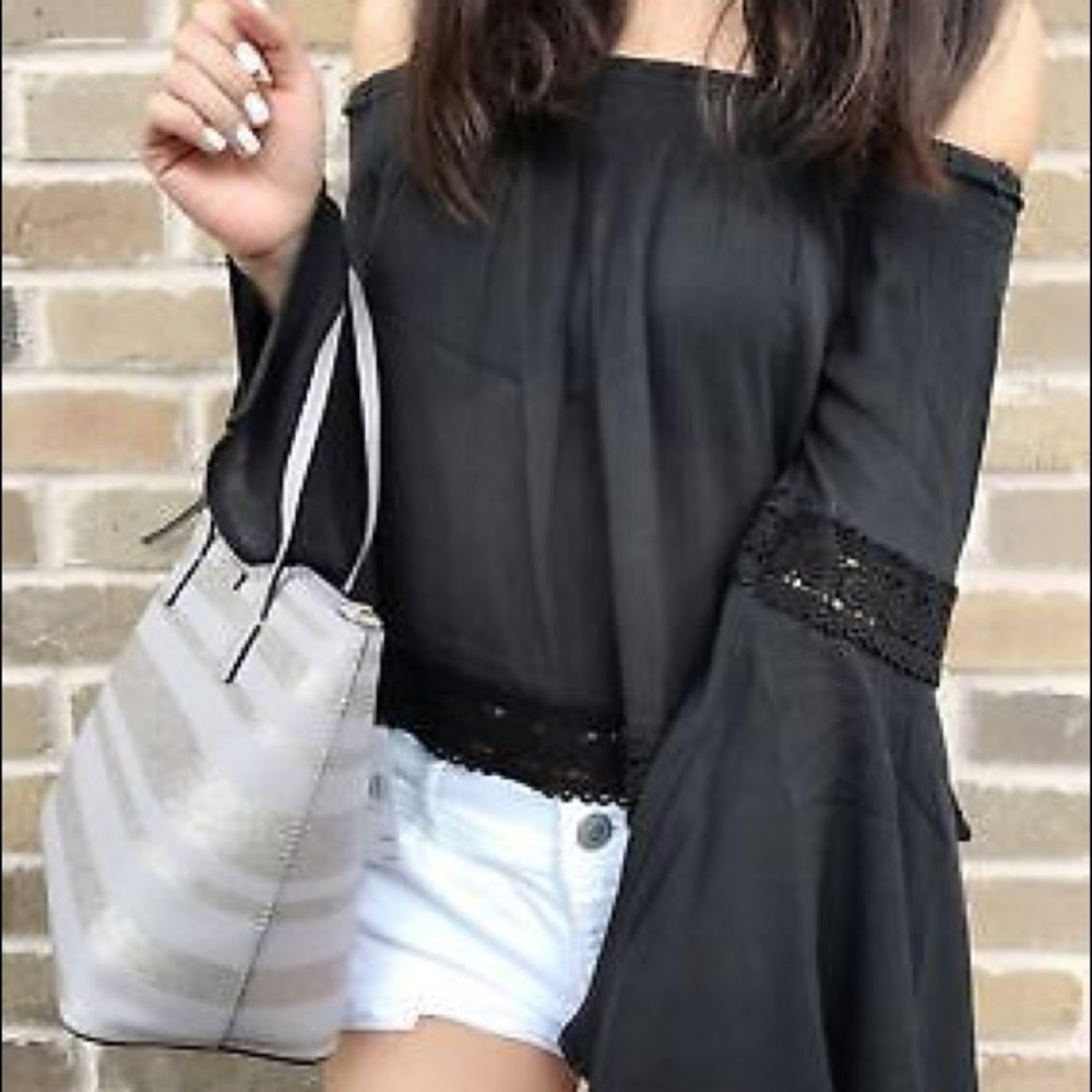 🆕Kate Spade Tote Glitter Striped Handbag - Picture 5 of 8